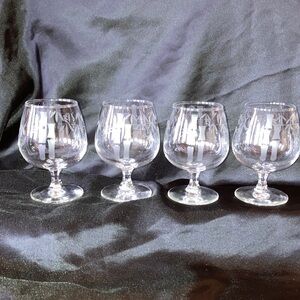 MCM Sasaki Etched Bamboo Snifter Set
